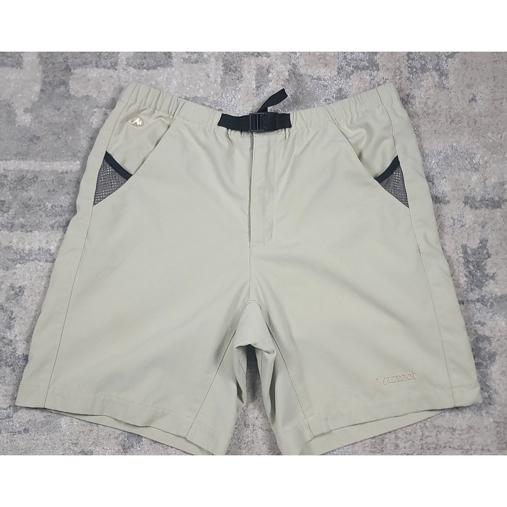 Marmot Men's Beige Belted Hiking Outdoor Stretch Shorts‎ Sz MED 32-33X8